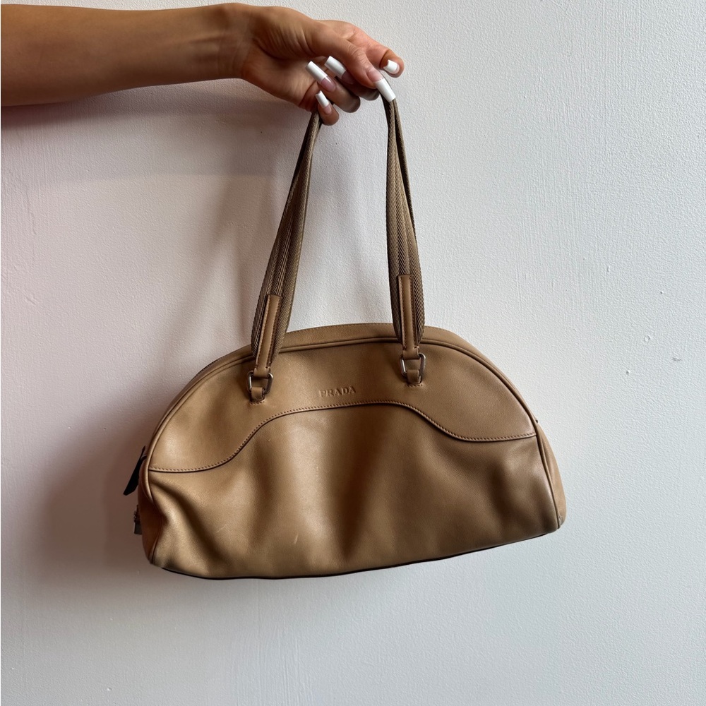 prada beige calf bowling bag - Picture 4 of 6
